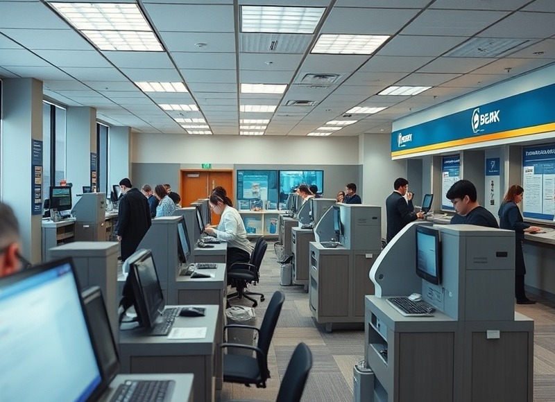 Field service team working on a self-service terminal
